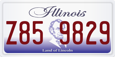 IL license plate Z859829