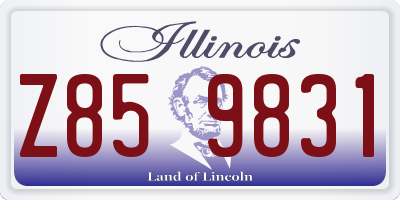 IL license plate Z859831
