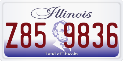 IL license plate Z859836