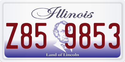 IL license plate Z859853