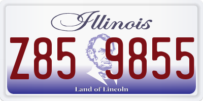 IL license plate Z859855