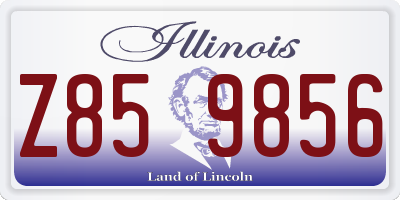 IL license plate Z859856
