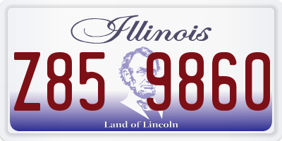 IL license plate Z859860
