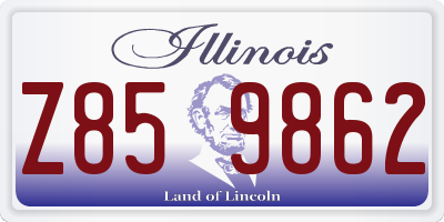 IL license plate Z859862