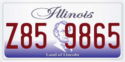 IL license plate Z859865