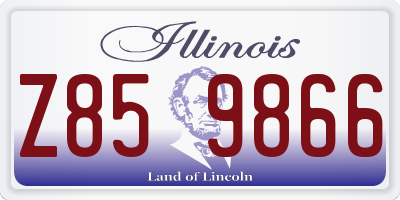 IL license plate Z859866