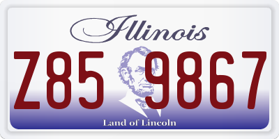 IL license plate Z859867