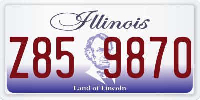 IL license plate Z859870