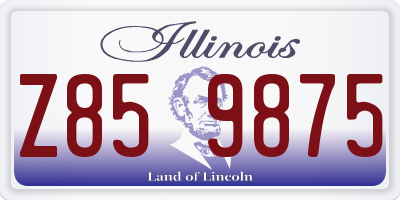 IL license plate Z859875