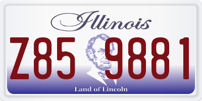 IL license plate Z859881