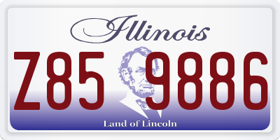 IL license plate Z859886