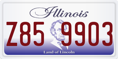 IL license plate Z859903