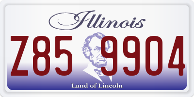 IL license plate Z859904