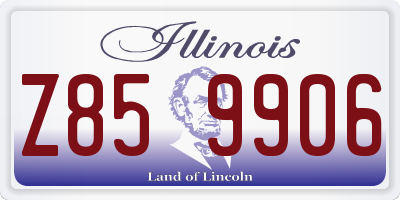 IL license plate Z859906