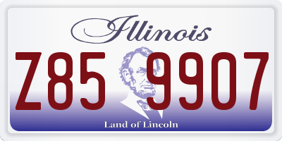IL license plate Z859907