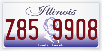 IL license plate Z859908