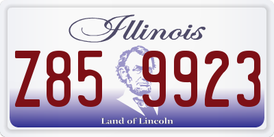 IL license plate Z859923