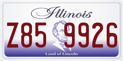 IL license plate Z859926