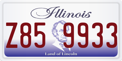 IL license plate Z859933