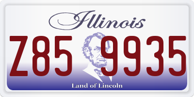 IL license plate Z859935