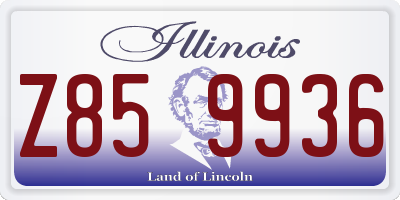 IL license plate Z859936