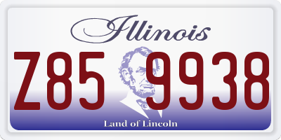 IL license plate Z859938