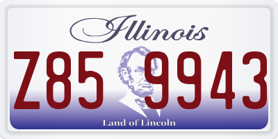 IL license plate Z859943