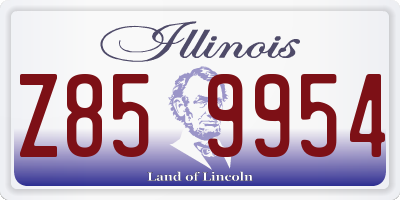 IL license plate Z859954