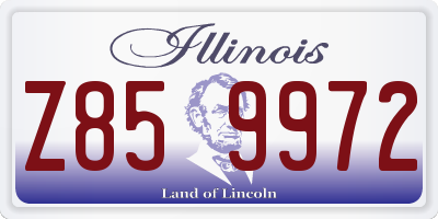 IL license plate Z859972