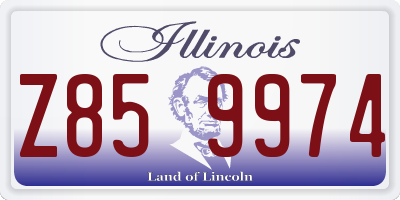 IL license plate Z859974