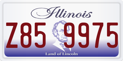 IL license plate Z859975