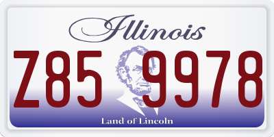 IL license plate Z859978