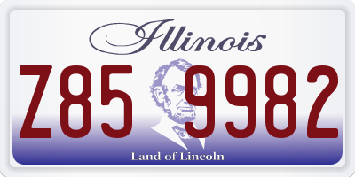 IL license plate Z859982