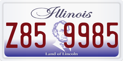 IL license plate Z859985