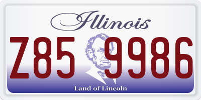 IL license plate Z859986
