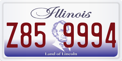 IL license plate Z859994
