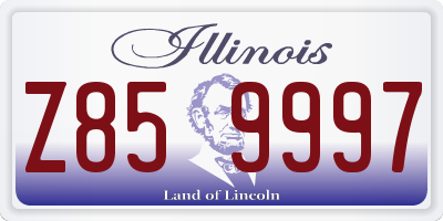 IL license plate Z859997