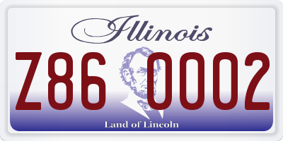 IL license plate Z860002