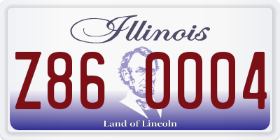 IL license plate Z860004