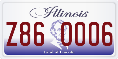 IL license plate Z860006