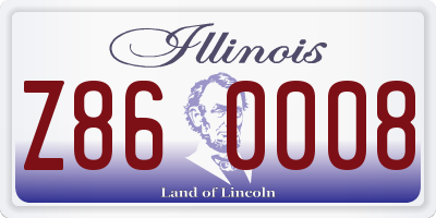 IL license plate Z860008