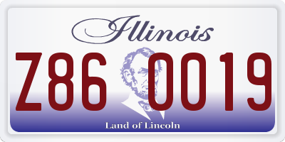 IL license plate Z860019