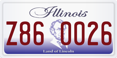 IL license plate Z860026