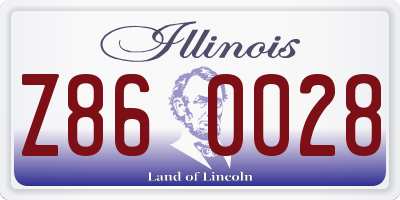 IL license plate Z860028