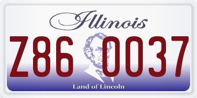 IL license plate Z860037
