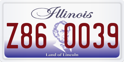 IL license plate Z860039