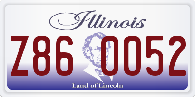 IL license plate Z860052