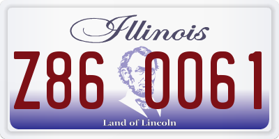 IL license plate Z860061