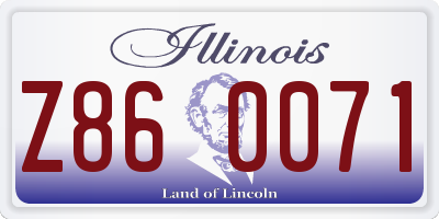 IL license plate Z860071