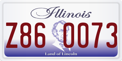 IL license plate Z860073